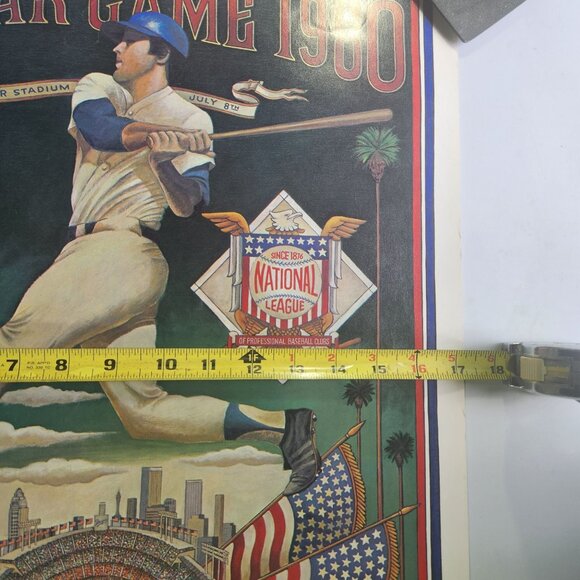 Game Poster All Star Los Angeles Dodgers Official MLB 18x24 Inside Sports 1980 - Picture 7 of 7